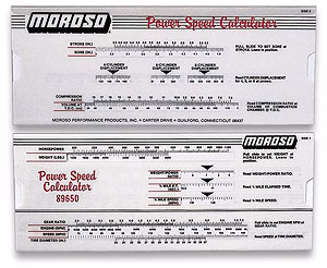 TS91001 Moroso Power/Speed Slide Rule Calculator