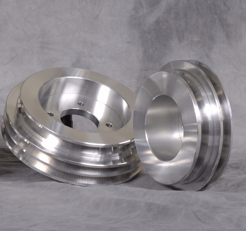PB18032 Billet Aluminum Crank and Water Pump Pulley set, 2-Groove PS / AC, With Smog ('68/'69 and '71-'73 Style)