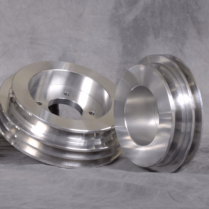 PB18032 Billet Aluminum Crank and Water Pump Pulley set, 2-Groove PS / AC, With Smog ('68/'69 and '71-'73 Style)