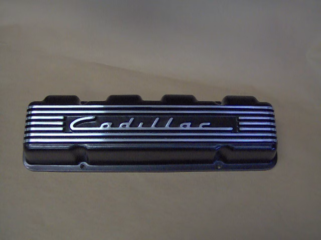 kVT91103 Powder Coated  Cadillac Script Covers 1949-1967, 331/365/390/429