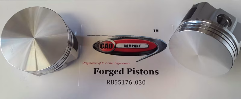 RB55176 9:1 Forged Pistons - 500 CID - Flat Top