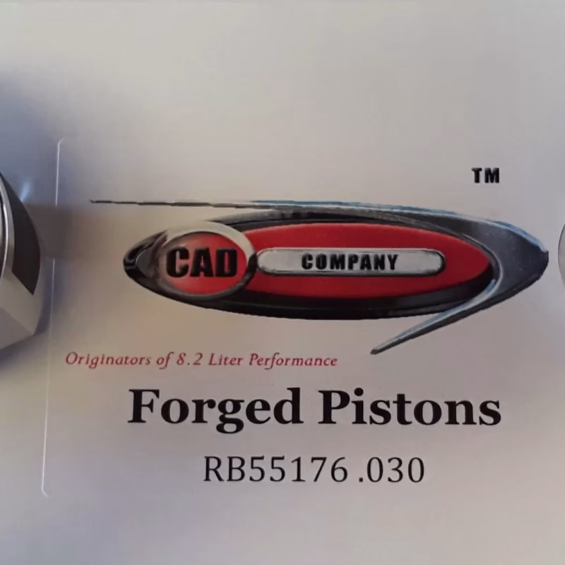 RB55176 9:1 Forged Pistons - 500 CID - Flat Top