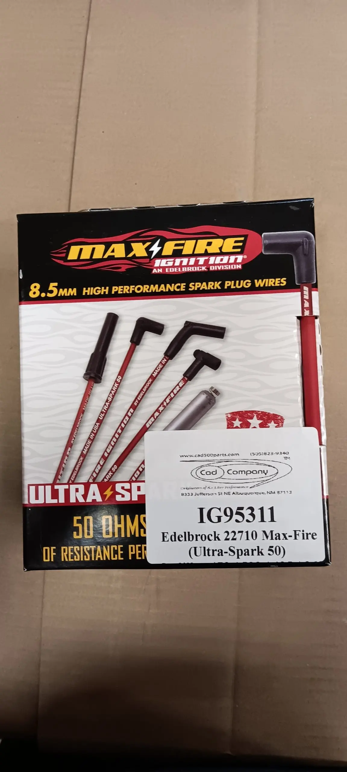 Edelbrock Max Fire Spark plug Wires